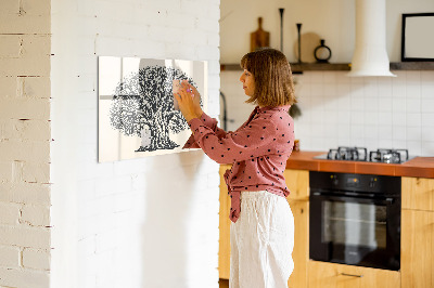 Popisovatelná magnetická tabule Strom vzpomínek s místem pro fotografie