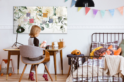 Magnetická psací tabule Květinový motiv s prostorem pro fotografie