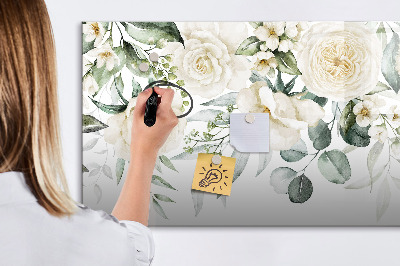 Magnetická psací tabule Květinový motiv s prostorem pro fotografie