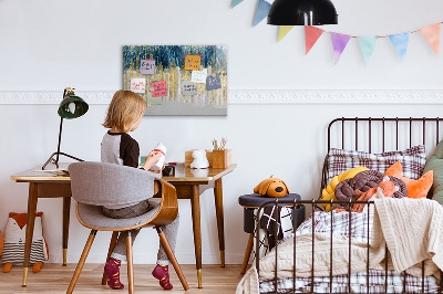 Popisovatelná magnetická tabule Barevný panel pro prezentaci fotografií
