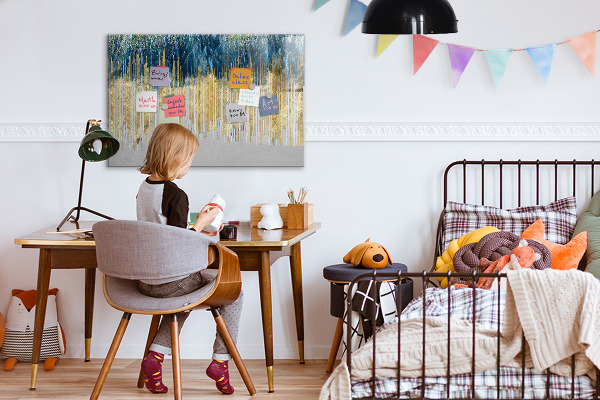 Popisovatelná magnetická tabule Barevný panel pro prezentaci fotografií
