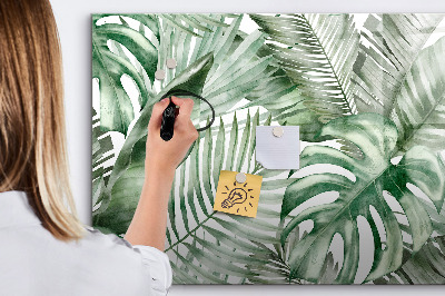 Magnetická psací tabule Zelený plakát s fotografiemi a doplňky