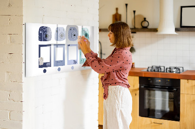 Magnetická psací tabule Kreativní místo pro vzpomínky a fotografie