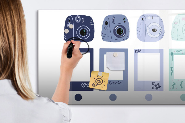 Magnetická psací tabule Kreativní místo pro vzpomínky a fotografie
