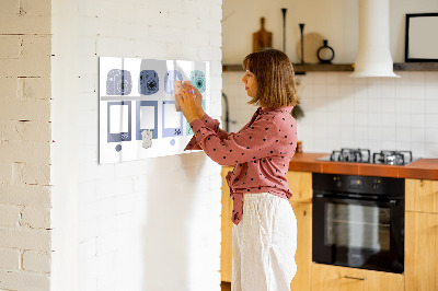 Magnetická psací tabule Kreativní místo pro vzpomínky a fotografie