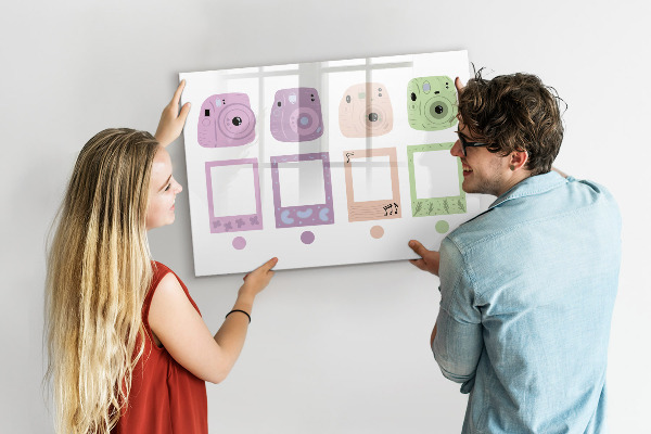 Popisovatelná magnetická tabule Kreativní tabule na fotky a poznámky