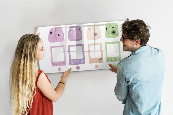 Popisovatelná magnetická tabule Kreativní tabule na fotky a poznámky