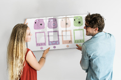 Popisovatelná magnetická tabule Kreativní tabule na fotky a poznámky