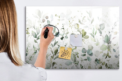 Magnetická psací tabule Zelená tabule na fotografie a poznámky