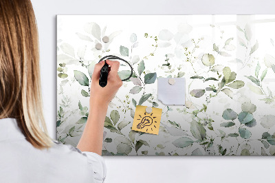 Magnetická psací tabule Zelená tabule na fotografie a poznámky