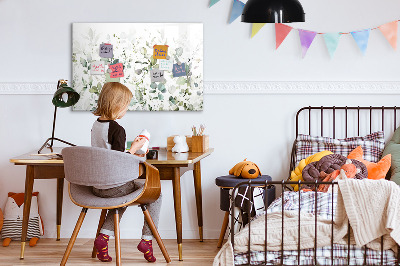 Magnetická psací tabule Zelená tabule na fotografie a poznámky