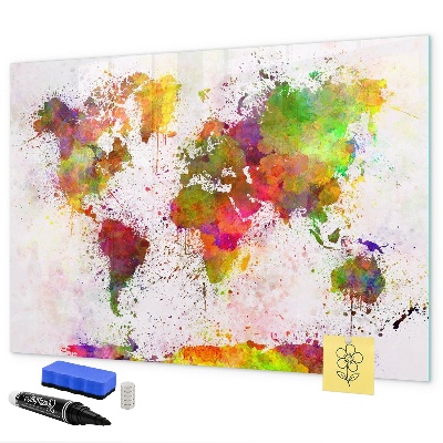 Magnetická psací tabule Barevná mapa s místy pro focení
