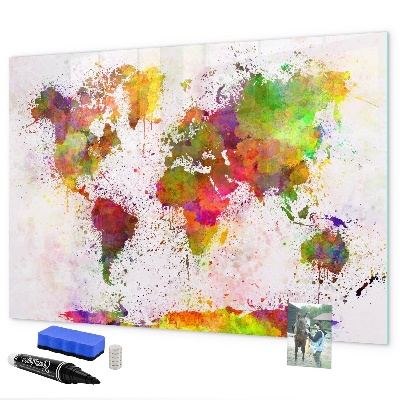Magnetická psací tabule Barevná mapa s místy pro focení