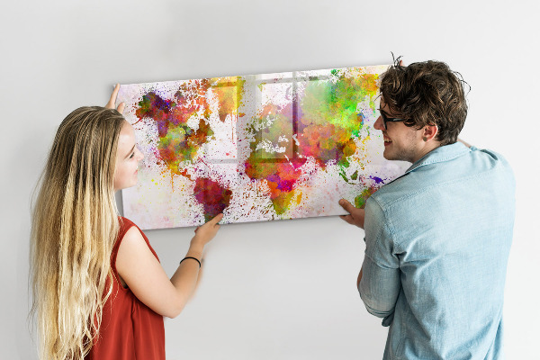 Magnetická psací tabule Barevná mapa s místy pro focení