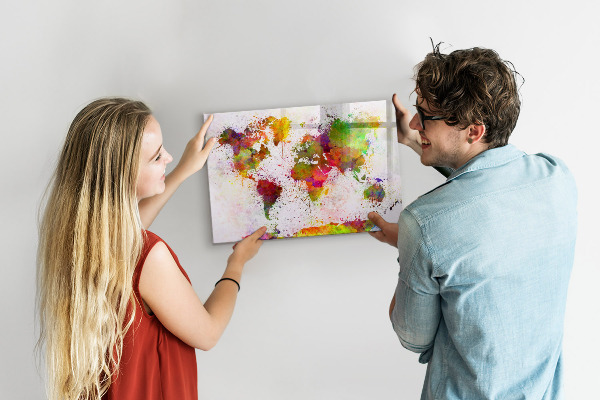 Magnetická psací tabule Barevná mapa s místy pro focení