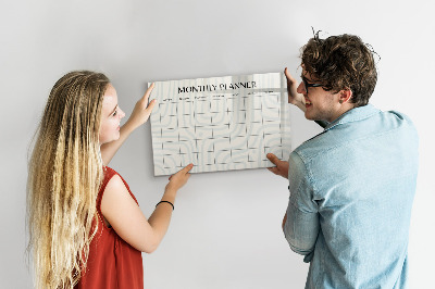 Magnetická psací tabule Měsíční diář s prostorem pro fotografie