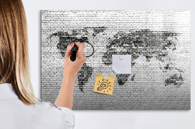 Popisovatelná magnetická tabule Interaktivní mapa pro zobrazení fotografií