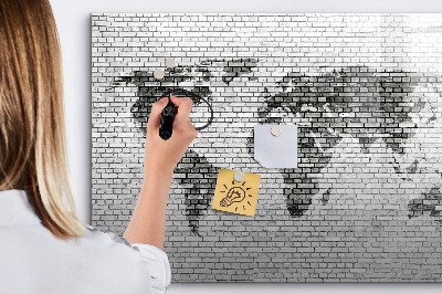 Popisovatelná magnetická tabule Interaktivní mapa pro zobrazení fotografií