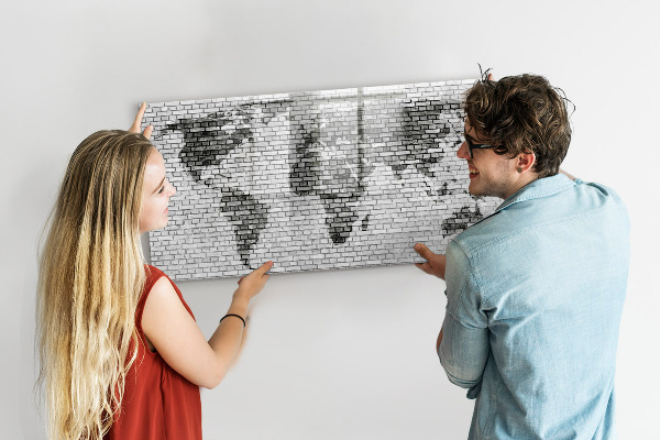 Popisovatelná magnetická tabule Interaktivní mapa pro zobrazení fotografií