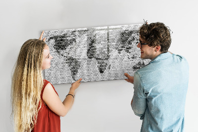 Popisovatelná magnetická tabule Interaktivní mapa pro zobrazení fotografií