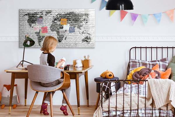 Popisovatelná magnetická tabule Interaktivní mapa pro zobrazení fotografií