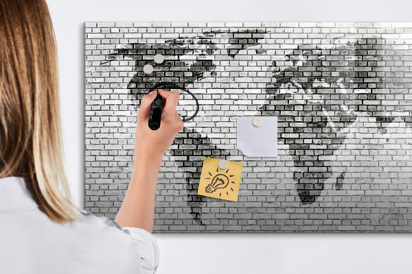 Popisovatelná magnetická tabule Interaktivní mapa pro zobrazení fotografií