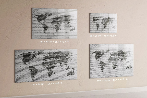 Popisovatelná magnetická tabule Interaktivní mapa pro zobrazení fotografií