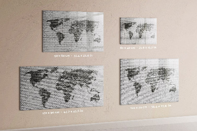 Popisovatelná magnetická tabule Interaktivní mapa pro zobrazení fotografií
