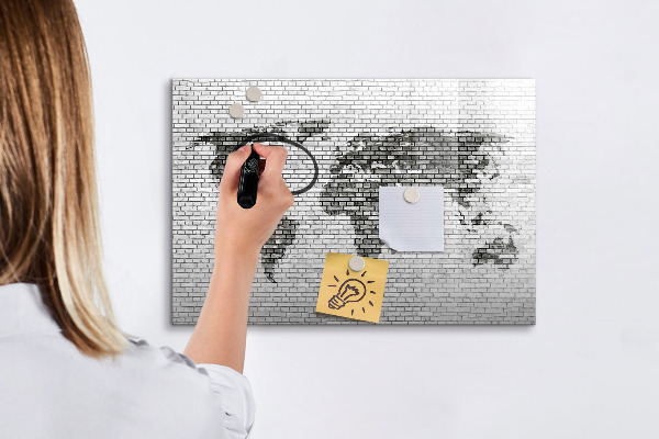 Popisovatelná magnetická tabule Interaktivní mapa pro zobrazení fotografií