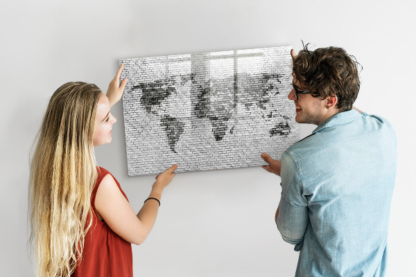 Popisovatelná magnetická tabule Interaktivní mapa pro zobrazení fotografií