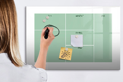 Magnetická psací tabule Organizér s poznámkami a fotografiemi