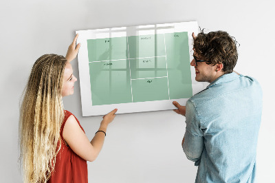 Magnetická psací tabule Organizér s poznámkami a fotografiemi