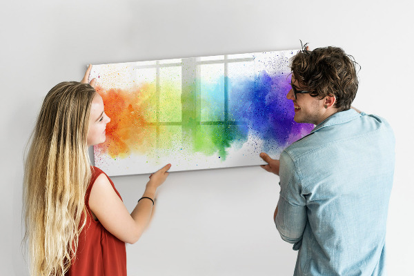 Popisovatelná magnetická tabule Barevná nástěnka s fotografiemi