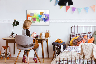 Popisovatelná magnetická tabule Barevná nástěnka s fotografiemi