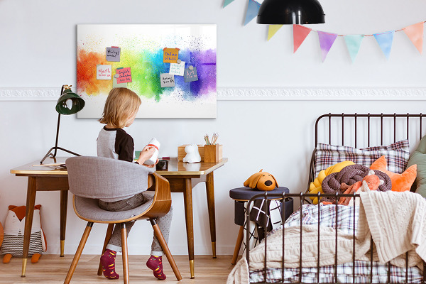 Popisovatelná magnetická tabule Barevná nástěnka s fotografiemi