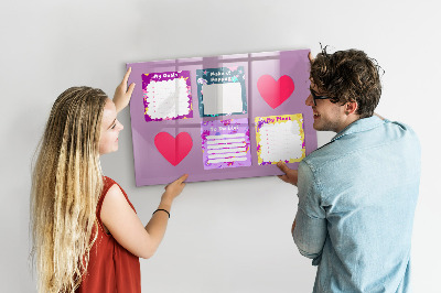 Magnetická psací tabule Plánovací a motivační tabule