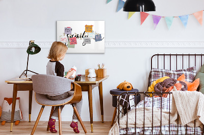 Popisovatelná magnetická tabule Rodinné vzpomínky na tabuli