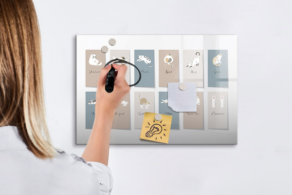 Magnetická psací tabule Kreativní kalendář pro každé roční období