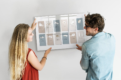 Magnetická psací tabule Kreativní kalendář pro každé roční období