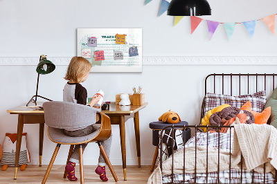 Popisovatelná magnetická tabule Sledování užitečných návyků každý den