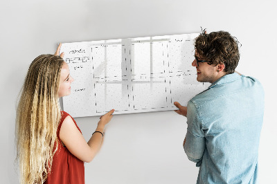 Popisovatelná magnetická tabule Měsíční diář s prostorem pro fotografie