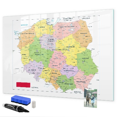 Magnetická psací tabule Interaktivní mapa s pamětními místy