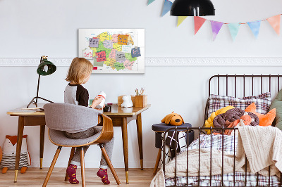 Magnetická psací tabule Interaktivní mapa s pamětními místy