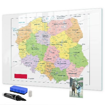 Magnetická psací tabule Interaktivní mapa s pamětními místy