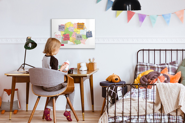 Popisovatelná magnetická tabule Interaktivní mapa Polska pro personalizaci