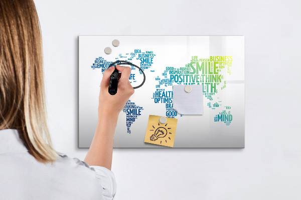 Magnetická psací tabule Svět plný nápadů a pozitivity