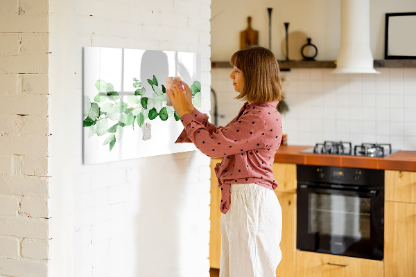 Magnetická psací tabule Zelená tabule na fotografie a poznámky
