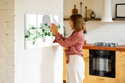 Magnetická psací tabule Zelená tabule na fotografie a poznámky