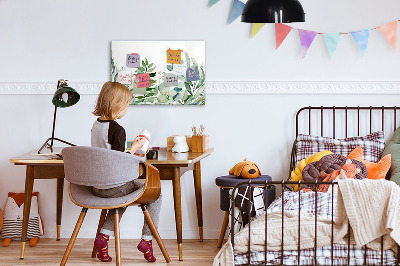 Popisovatelná magnetická tabule Zelená tabule na poznámky a fotografie