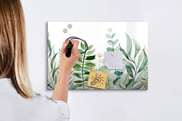 Popisovatelná magnetická tabule Zelená tabule na poznámky a fotografie
